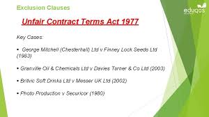 Unfair contract terms act 1977. Express And Implied Terms Objectives Explain The Difference