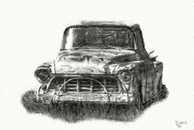 Learn to draw truck in few minutes with pencil. Old Abannonded Truck Pencil Sketch Show Your Essentials Creations Essentials Cafe Painterfactory Com