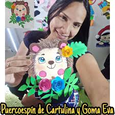 Esp/Eng) Diy/ Hermoso y tierno 💕 Puercoespín de Cartulina y goma eva/Diy/  Beautiful and cute 💕 Porcupine made of cardboard and eva rubber