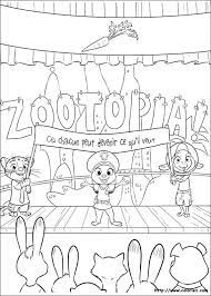 coloriage bienvenue a zootopie pages de disney cartable