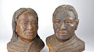 Maori busts carved from kauri gum fetch $6250 at Auckland auction