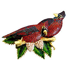 cardinal brooch