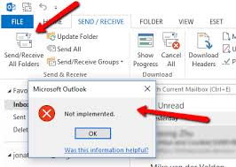 Troubleshoot Outlook Not Implemented Unable To Send Email Error Next Of Windows