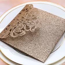 Create custom cards for any occasion. Classic Champagne Gold Glitter Laser Cut Wedding Invitations Fall Wedding Invitations Pocket Invitations Elegant Wedding Invitations Rsvp Cards Ws079 Wedding Invitations Wedding Invites Paper