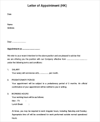 Putting an agreement in place now can also help settle any debates down the line. 9 Employee Appointment Letter Templates Free Premium Templates