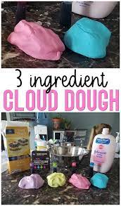 3 Ingredient Cloud Dough Recipe Easy Kid Activities Kids Activities At Home Fun Crafts For Kids