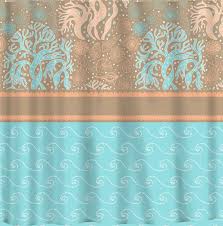 Custom Coral Shells Waves Shower Curtain In Tiffany Blue Peach And Taupe Standard Or Exlong Curtains Shower Curtain Custom Shower Curtains