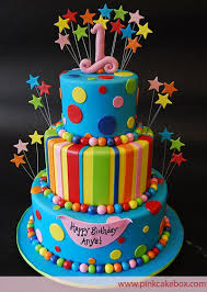 Single Layer Unique Birthday Cake For 1 Year Old Boy 3 Tier 1st Birthday Cake Celebration Cakes Tiered Cakes Birthday 1st Birthday Cakes Childrens Birthday Cakes
