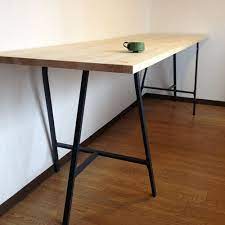 ikeaの鉄脚 スチール架台 やっぱりカッコイイ 100yen zakka ikea テーブル ダイニングテーブル diy インテリア 収納