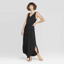 Women S Sleeveless V Neck Maxi Dress A New Day Black M Target Maxi Knit Dress Maxi Dress Target Dresses
