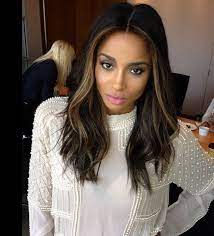 Celebrity Hair Changes 2013 Ciara Wears A Longer Dark Hair Franjao Cabelo Cabelo Caramelo Hene Cabelo