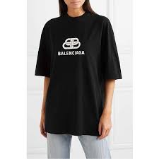 Great savings & free delivery / collection on many items. Balenciaga Women Oversized Bb T Shirt In Printed Light Jersey Black