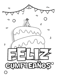 Feliz Cumpleaños Para Colorear