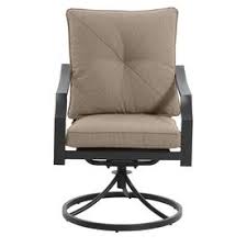Garden Treasures Vinehaven 2 Count Brown Steel Swivel Patio Dining Chairs With Tan Cushions Fzs80 In 2020 Swivel Dining Chairs Outdoor Patio Chairs Patio Dining Chairs