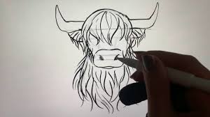 We have completed a simple cow face drawing. Bcreative How To Draw A Highland Cow Youtube