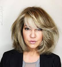 60 Most Prominent Hairstyles For Women Over 40 Over 40 Hairstyles Blonde Bob With Bangs Bob Hairstyles With Bangs