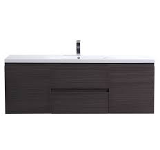 Over 300 vanity units from leading brands at bargain prices. Keetchen Oslo 60 Single Sink Dark Grey Oak Wall Mounted Vanity Keetchen