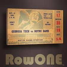 1940 Notre Dame Irish Ticket Art Row One Brand Unique