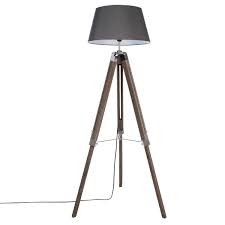 Lampadaire trepied liege et metal blanc tripod cork. Lampadaire Trepied Runo Bois Et Gris H145 Cm Atmosphera Createur D Interieur