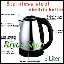 Maybe you would like to learn more about one of these? Jual Teko Ketel Listrik Pemanas Memasak Air Cerek Ceret Kerpis Volume 2 Liter Electric Heat Kettle Water Heater 2 L Di Lapak Priyo Prasetya Bukalapak