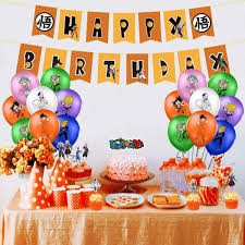 Free shipping for many products! 42 Pcs Dragon Ball Z Birthday Party Decorations Balloon Banner Cake Toppers Set Anime Party Supplies