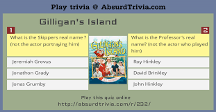 3/5 nov 01 2021, 4:47 pm: Trivia Quiz Gilligan S Island
