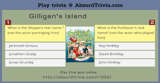 The tale of gilligan and the skipper. Trivia Quiz Gilligan S Island