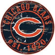 Halas hall at conway park 1000 football drive lake forest, il 60045. Adventure Furniture 24 Nfl Chicago Bears Round Distressed Sign N0659 Chi The Home Depot
