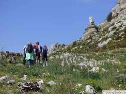 Die truppe zog durch die heise sierra morena und am guadalquivir. Andalusien Wandern Trekking Bergsteigen Radeln