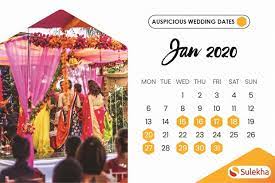 Use the double arrows on either side of the calendar to view previous and next months. January 2020 To March 2020 Wedding Muhurtam Date With Timings
