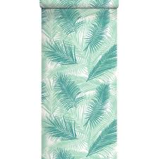 Leroy Merlin Feuille De Palme Vert Papier Peint Idee Deco Rangement Papier Peint Intisse