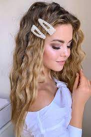 20 Hair Barrettes Ideas To Wear With Any Hairstyles Lovehairstyles Com In 2020 Hair Styles Hair Waves Crimped Hair