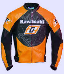 Black And Orange Motorcycle Jacket Men Orange Ninja Kawasaki Motorcycle Jacket Leather Safety Protection Speed Hump Lead Style Motorcycle Jacket Kawasaki Jackets