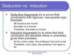 Concept Of Deduction Induction With Example Lessons Tes Teach Inductive Reasoning Induction Deduction