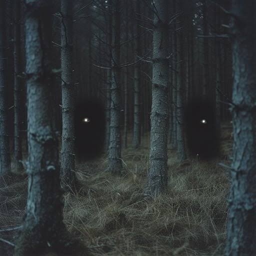 Download Mysterious Forest Eyes Image - Forest, Night, Mysterious |  StockCake
