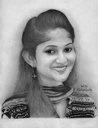 New Realistic Pencil Work Portrait Of Mollywood Actress Drishya Ragunath From Movie Happy Weddings Penc Pencil Portrait Portrait Mechanical Pencils