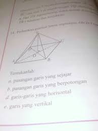 Dengan demikian suku kedelapan barisan tersebut adalah: Perhatikan Gambar Limas Segi Empat Abcd Berikut Tentukan Pasangan Garis Yang Sejajar Brainly Co Id