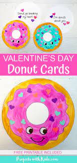 Teams compete on doughnut trivia. Donut Cards For Valentine S Day With Free Printable Printable Valentines Cards Tween Crafts Valentine S Cards For Kids