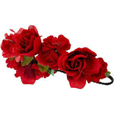 Accessorize Red Rose Bando Red Flower Crown Red Hair Accessories Red Floral Crown