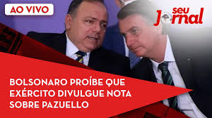 General confirmou à cpi que bolsonaro estava na reunião em que o governo negou pedido de intervenção federal do senador eduardo braga para evitar mais mortes no amazonas, em janeiro. Bolsonaro Proibe Que Exercito Divulgue Nota Sobre Pazuello Youtube