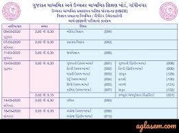 Rajasthan board 12th time table 2021 arts, commerce, science Gseb 12th Time Table 2020 Released Gseb Hsc Time Table 2020