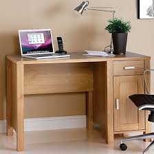 amazon wooden computer desk in oak with 1 door and 1 drawer in 2021 wooden computer desks furniture home office furniture