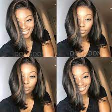 100 remy indian human hair wigs short bob lace front wig ombre blonde highlight ebay in 2021 hairstyles best curly styles for thick brown