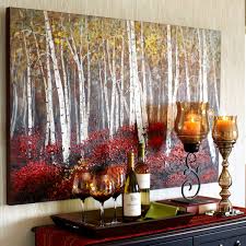 Birch Tree Wall Art Red Birch Trees Art And Wine Rack For Dining Room Birch Tree Art Tree Wall Art Tree Art