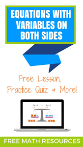 Solving Equations With Variables On Both Sides Solving Equations Solving Linear Equations Equations