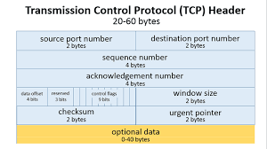 Tcp header itself is of 10 feilds as below and size may vary between 20 to 60bytes. Tcp Udp Sivakumar Pedamallu