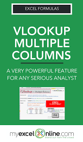 Vlookup Multiple Columns Myexcelonline Excel Tutorials Microsoft Excel Excel Shortcuts