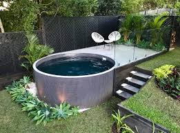 Allcast Precast Concrete Round Plunge Pool Brisbane Australia Swimming Pools Backyard Above Ground Pool Landscaping Small Backyard Design