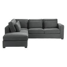 Canape D Angle 5 Places En Coton Gris Ardoise Milano Sofa Esquinero Esquineros Sofa