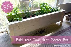 The herb planters come with a chalkboard painted front to write the herbs' names on the front side! Diy Herb Planter Box 25 Herb Planter Box Herb Planters Diy Planter Box